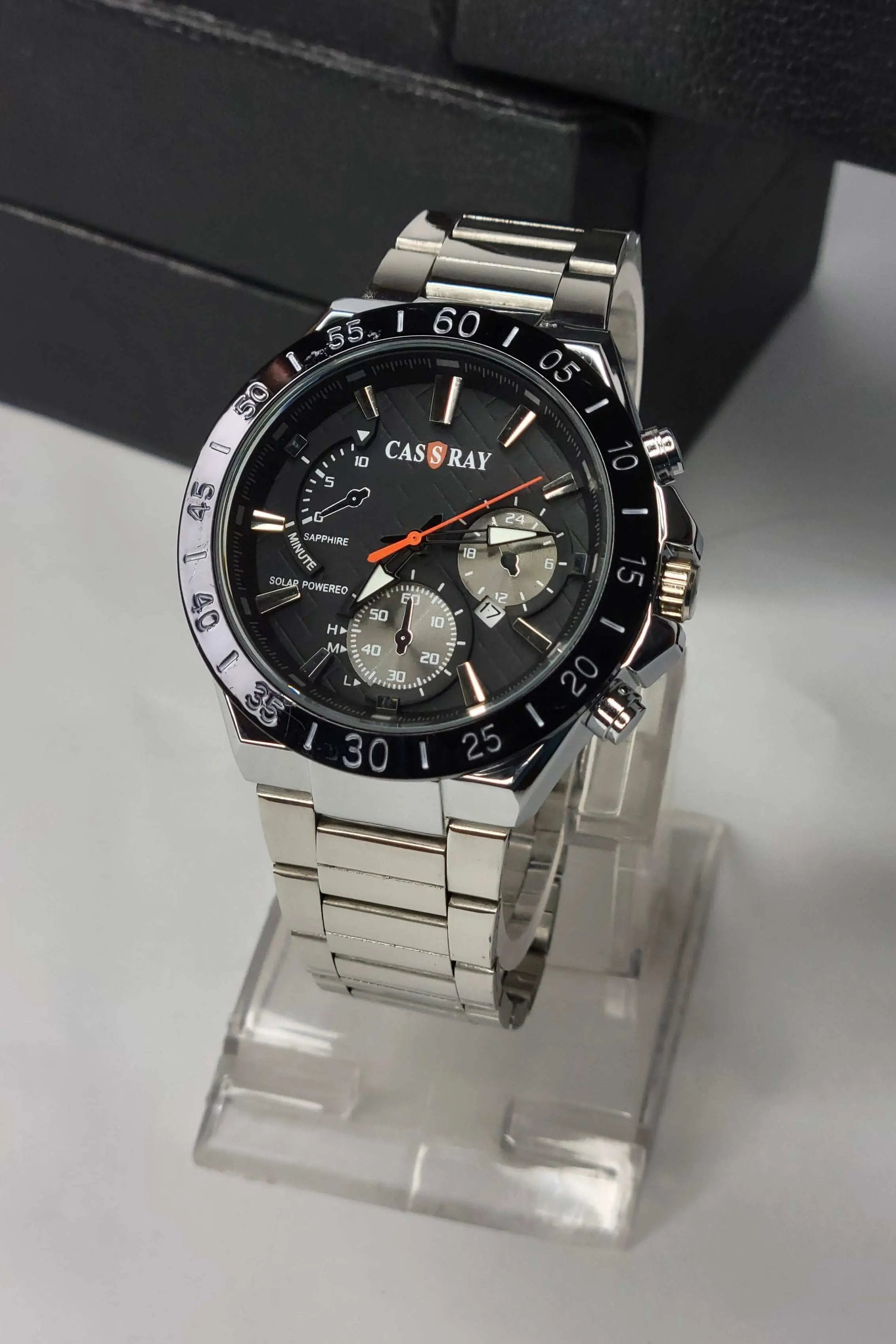 Cassray Stainless Steel Black Closeup