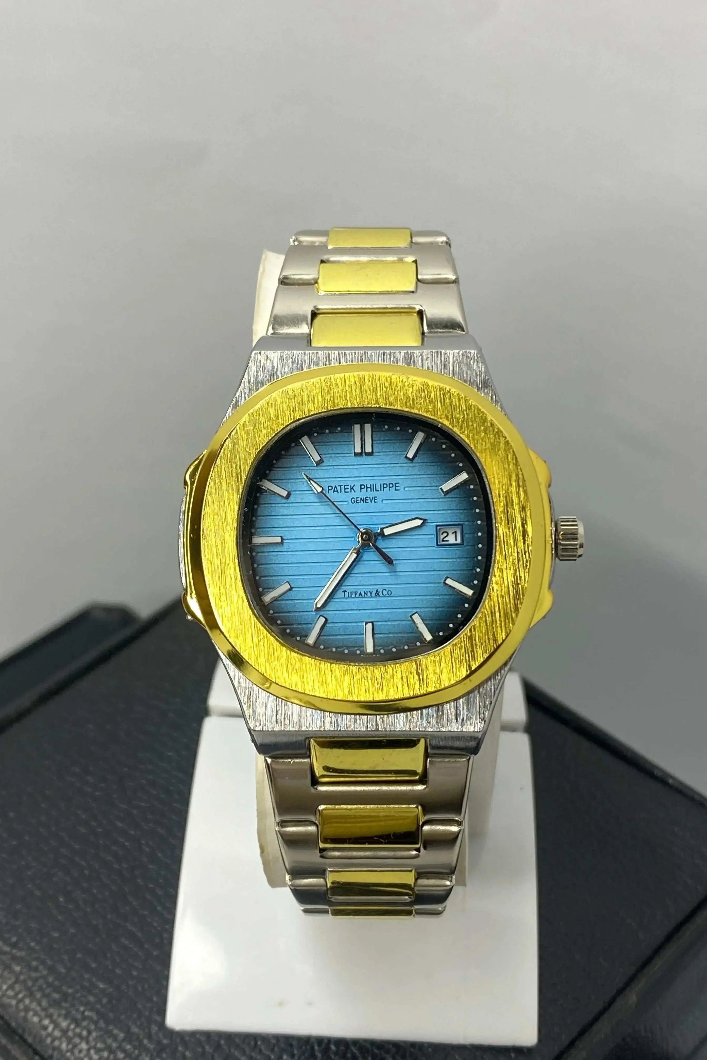 Patek Philippe Geneve Thanaco Watch with classic analog display, polished case, and elegant dial design.