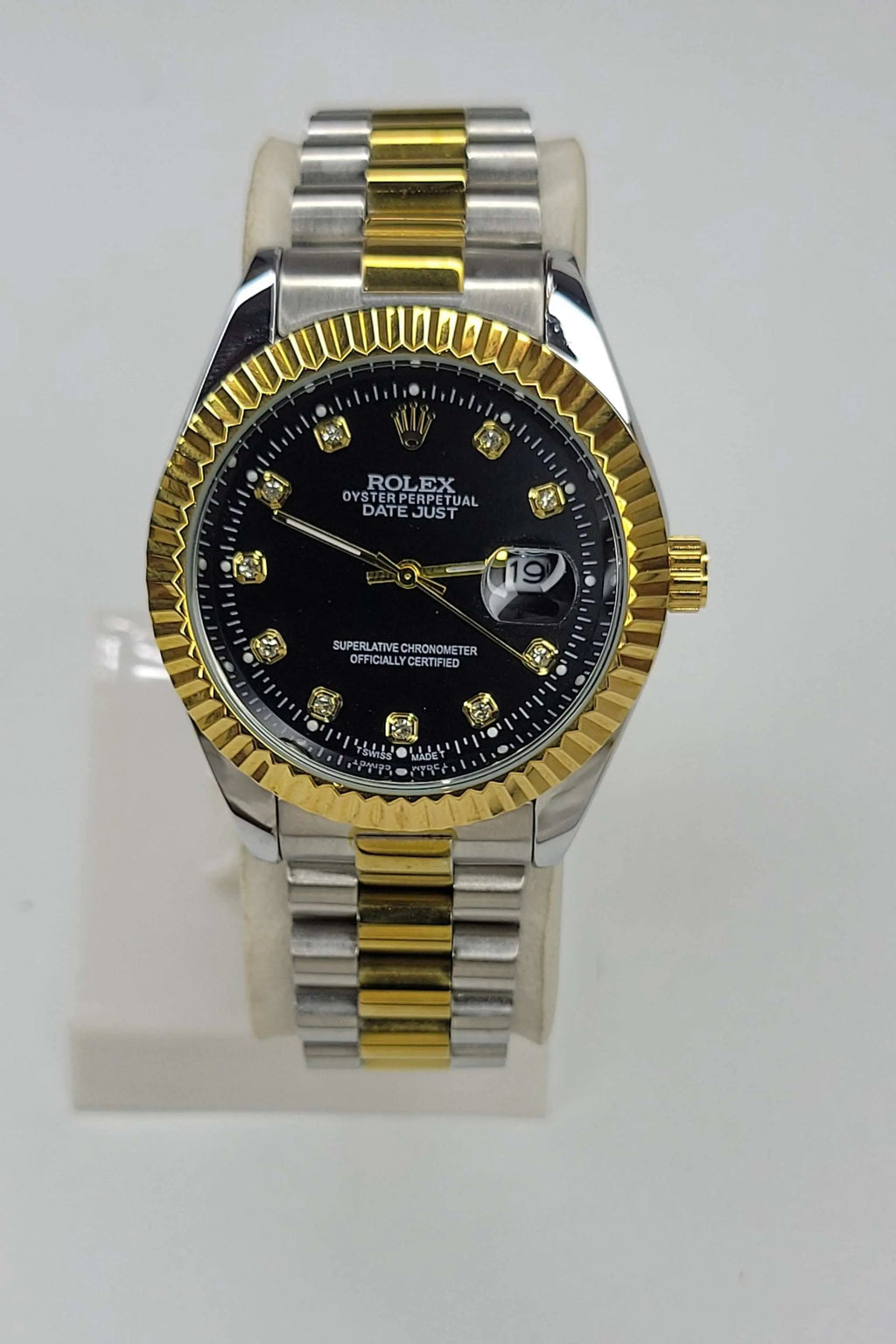 Rlx DateJust Black Closeup