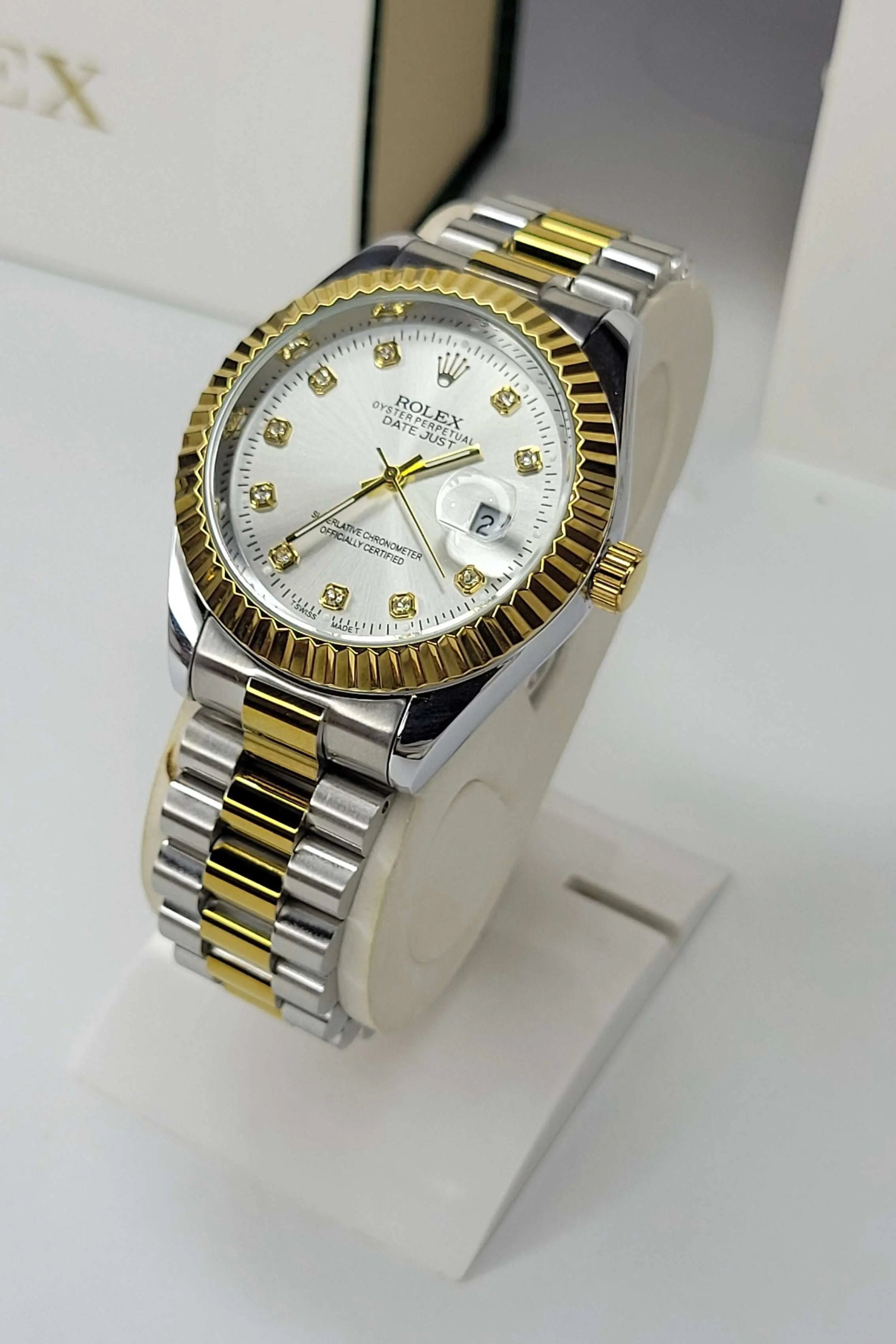 Rlx DateJust White Sideview