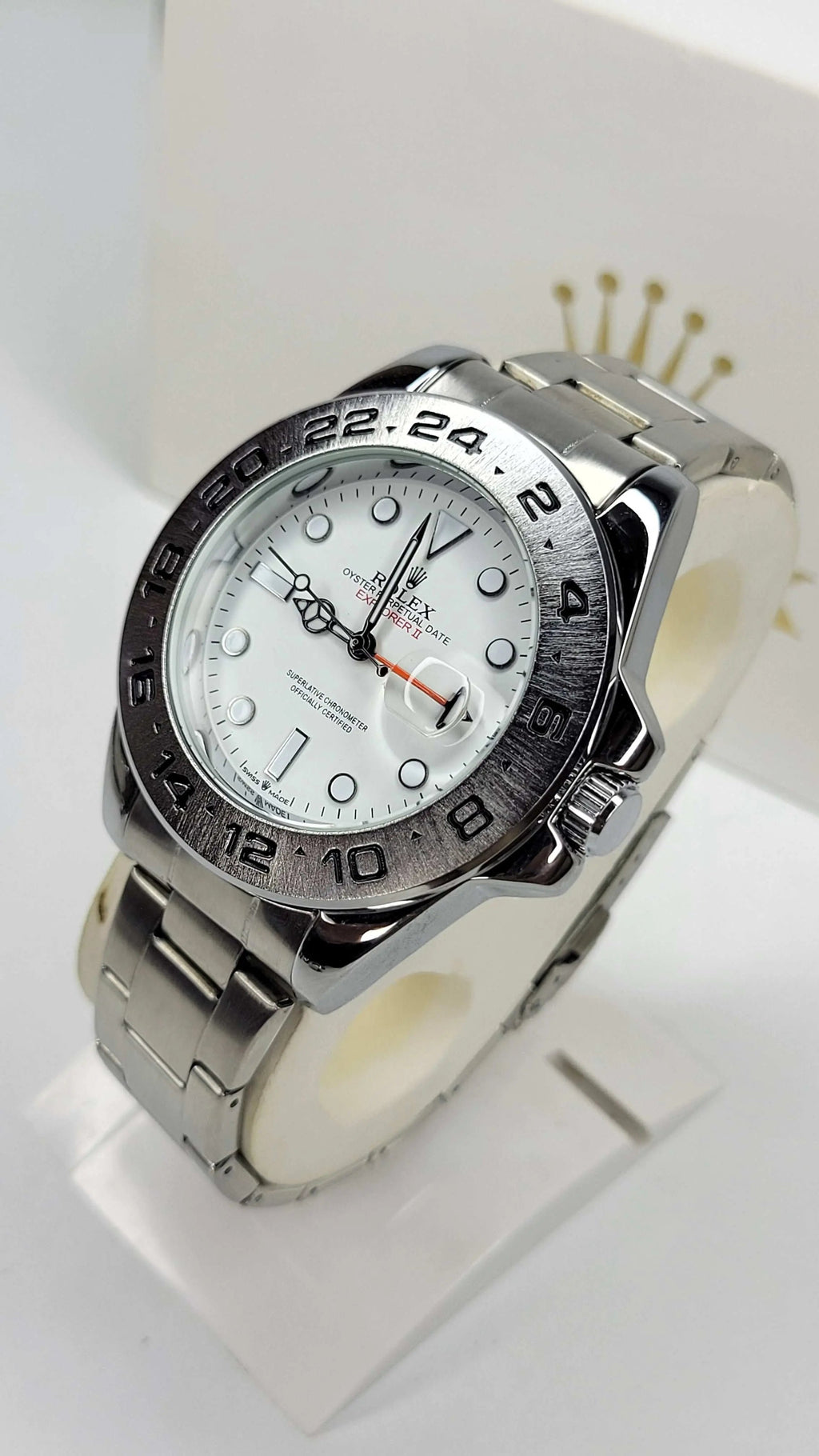 Rlx GMT Master - Slver Jubilee White Dial Side