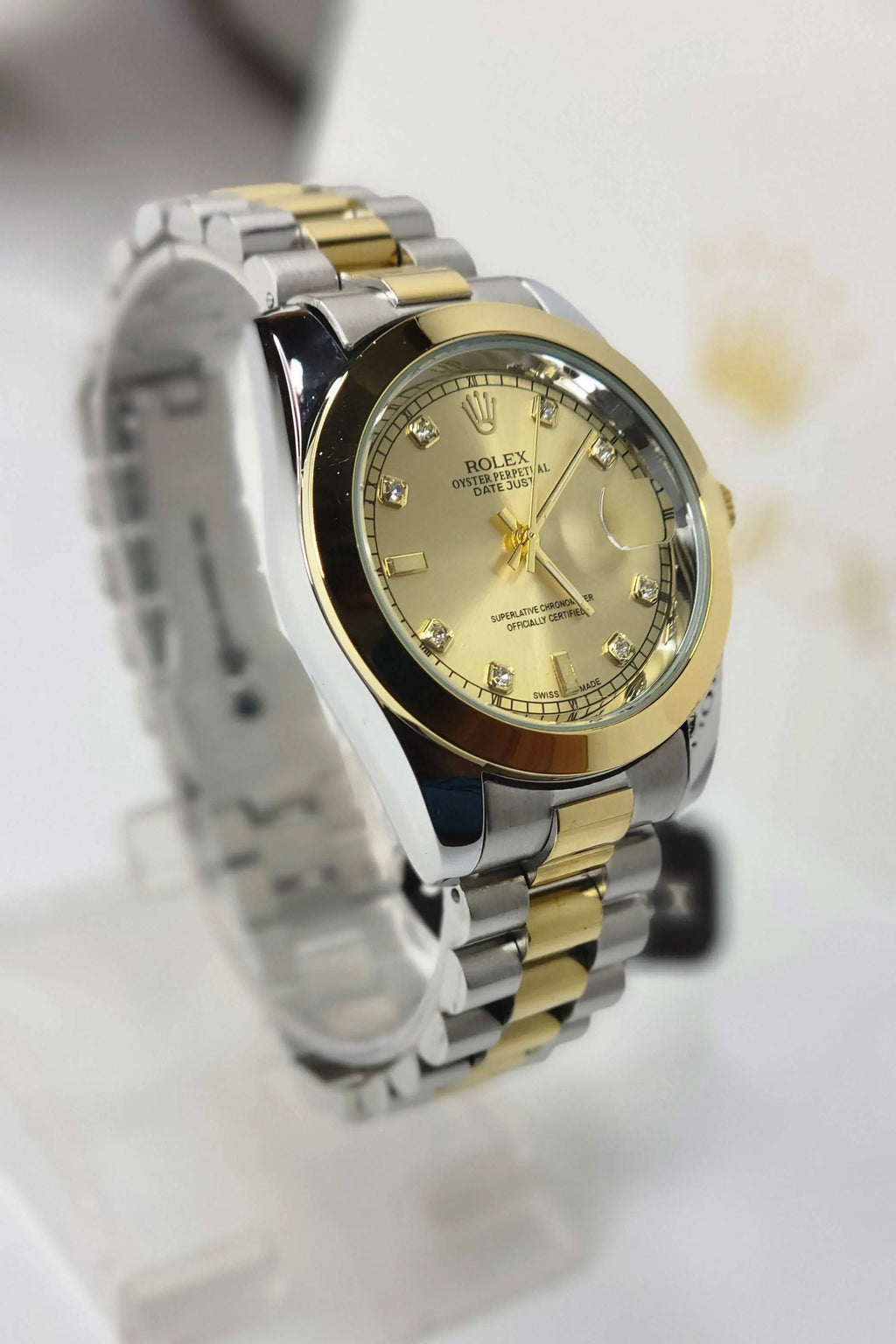 Rlx DateJust Golden Plain Side
