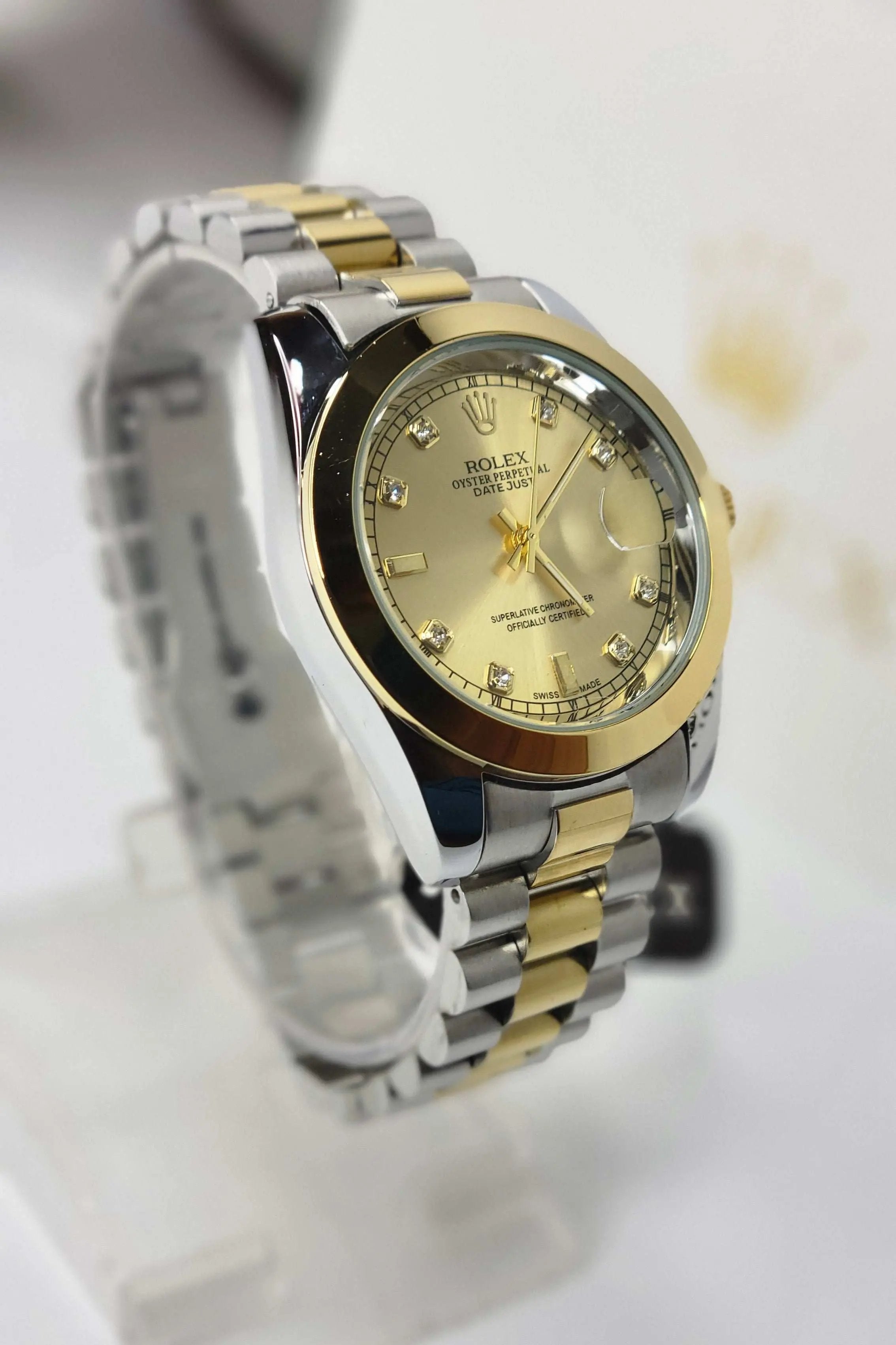 Rlx DateJust Golden Plain Side
